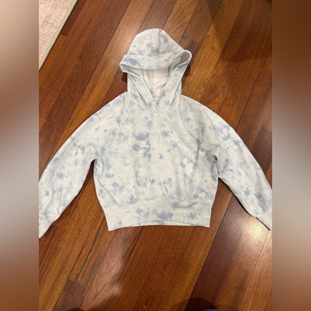 Abercrombie & Fitch A&F essential sunday Light Blue Tie-Dye Hoodie Sz 9-10